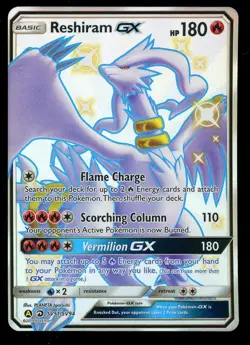 Pokemon Reshiram GX SV51/SV94 Sun & Moon Hidden Fates Shiny Vault Near Mint - Image 1
