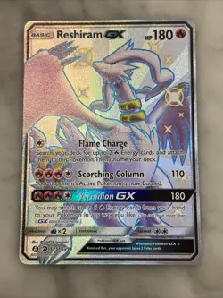 Pokemon Reshiram GX SV51/SV94 Hidden Fates Shiny Vault Card NM/M Condition - Image 1