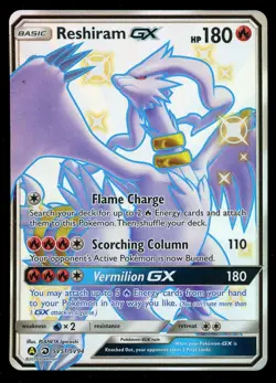 Pokemon Reshiram GX SV51/SV94 Sun & Moon Hidden Fates Shiny Vault Near Mint - Image 1