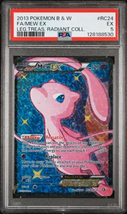 2013 POKEMON B&W LEGEND TREASURES RADIANT COLLECTION FULL ART/MEW EX PSA 5 - Image 1