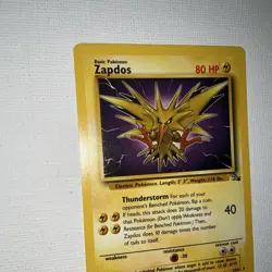 Pokemon Zapdos Rare 80 HP Fossil 30/62 1999 Regular Unlimited English TCG Card - Image 4