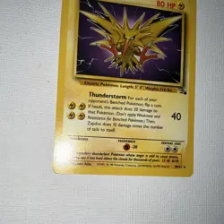 Pokemon Zapdos Rare 80 HP Fossil 30/62 1999 Regular Unlimited English TCG Card - Image 5