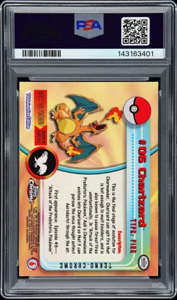 2000 TOPPS CHROME POKEMON T.V. TEKNO #6 CHARIZARD PSA 6.5 - Image 2