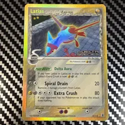 Pokemon TCG Latias Holo 8/113 EX Delta Species Reverse Holo Stamped Damaged - Image 1