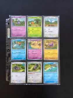 Pokemon TCG (9) Hyogonosuke Connecting Art Cards Swablu Mime Jr Horsea Lechonk - Image 1