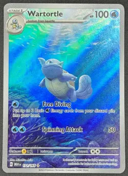 Wartortle 171/165 Pokemon TCG SV: Scarlet & Violet 151 IR Full Art Near Mint - Image 1