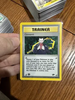 Pokemon TCG Giovanni Trainer Holo 18/132 - 1st Edition - Gym Challenge - WOTC - Image 1