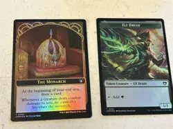 2 x mtg foil token Elf Druid // Monarch 0032/0050, Commander Masters, unplayed - Image 1