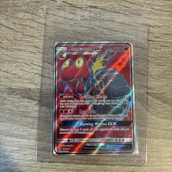 Pokemon TCG Card Magcargo GX 198/214 Lost Thunder Ultra Rare Full Art - NM - Image 1