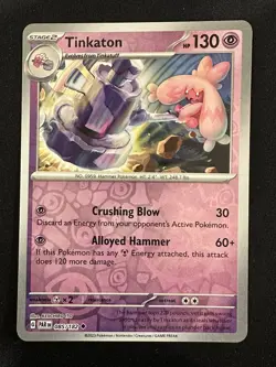 POKEMON TCG TINKATON 085/182 PARADOX RIFT RARE REVERSE HOLO ENGLISH - Image 1