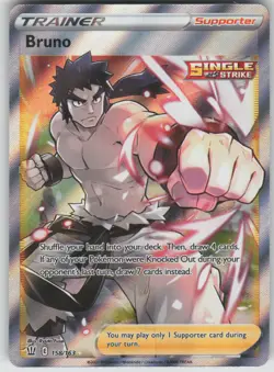 Pokemon TCG Bruno (Full Art) Ultra Rare SWSH05: Battle Styles 158/163 - Image 1