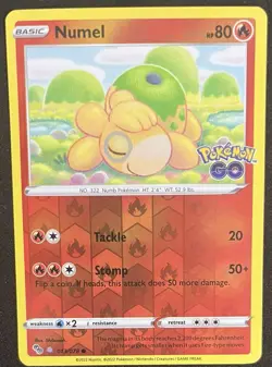 PEELABLE DITTO Numel #013/078 Pokemon Go Reverse Holo Pokemon TCG - Image 1