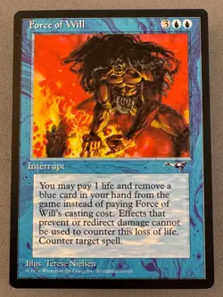 Force of Will Alliances MTG-Unplayed Near Mint-Vintage-Magic: the Gathering - Image 1