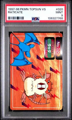 1997-98 POKEMON TOPSUN VS #020 RATICATE PSA 9 - Image 1