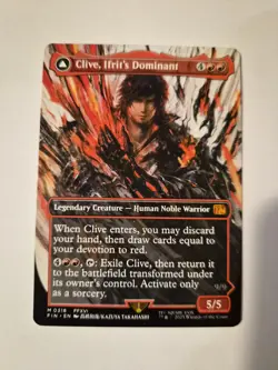 Magic: The Gathering Final Fantasy Clive Ifrit's Dominant Borderless Card MTG - Image 1