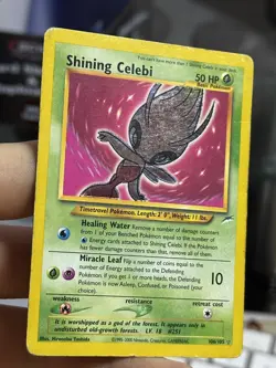 Shining Celebi 106/105 Neo Destiny 2000 Holo Rare WOTC Pokemon Card TCG - Image 4
