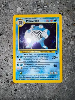 Pokemon TCG Cards Poliwrath 15/130 Base Set 2 Holo Rare NM-M - Image 3
