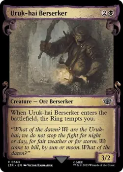 ~ Uruk-hai Berserker (Showcase Scrolls) ~ NM Foil ~ ~ MTG ~ - Image 1