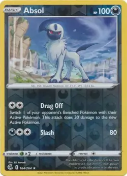 Absol 164/264 Reverse Holo | Fusion Strike | Pokemon Card - Image 1