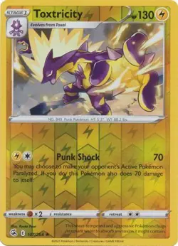 Toxtricity 107/264 Reverse Holo | Fusion Strike | Pokemon Card - Image 1