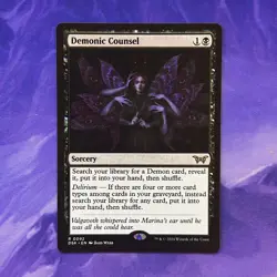 Demonic Counsel 0092 DSC DSK MTG Duskmourn Commander Hashaton Zombie Demon Black - Image 1