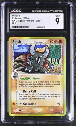 CGC 9 MINT Pinsir 2006 EX Dragon Frontiers 9/101 Holo Pokemon Card - Image 1