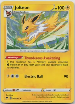 Jolteon - (Cosmos Holo) 047/185 Promo Miscellaneous Cards & Products LP Holo - Image 1