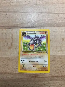Aerodactyl 16/62 Fossil Unlimited Non Holo Rare Vintage Pokemon TCG Card - Image 1