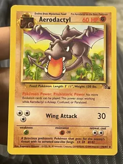 Aerodactyl 16/62 Pokemon Fossil Unlimited Rare WOTC Card TCG Non Holo - Image 1