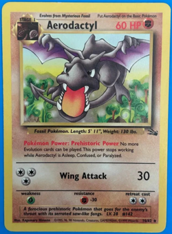Aerodactyl 16/62 Non-Holo Rare Fossil Pokemon TCG Card LP/MP - Image 1
