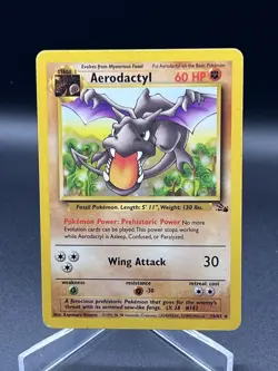 Aerodactyl 16/62 Pokemon Fossil Unlimited Rare WOTC Card TCG Non Holo - Image 1
