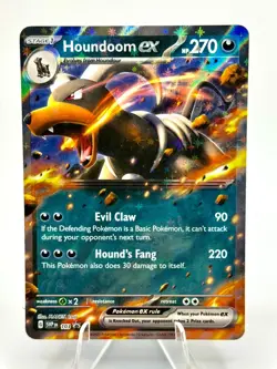 2024 Pokemon TCG Houndoom EX 103 Scarlet & Violet Promo Holo Card - Image 1