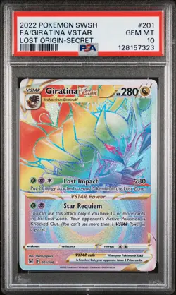 2022 POKEMON SWORD & SHIELD LOST ORIGIN SECRET FULL ART/GIRATINA VSTAR PSA 10 - Image 1