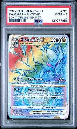 2022 POKEMON SWORD & SHIELD LOST ORIGIN SECRET FULL ART/GIRATINA VSTAR PSA 10 - Image 1