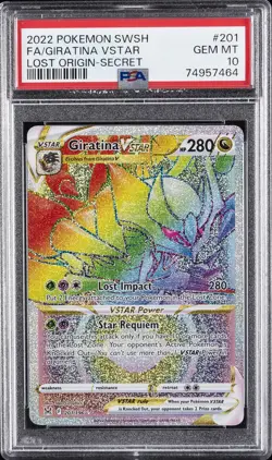 2022 POKEMON SWORD & SHIELD LOST ORIGIN SECRET FULL ART/GIRATINA VSTAR PSA 10 - Image 1