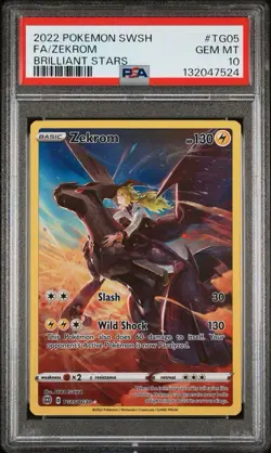 PSA 10 Zekrom TG05/TG30 Swsh09: Brilliant Stars Trainer Gallery Holo Pokemon - Image 1