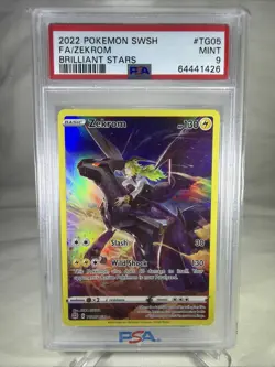 PSA 9 Mint Zekrom TG05/TG30 Swsh09: Brilliant Stars Trainer Gallery Holo Pokemon - Image 1