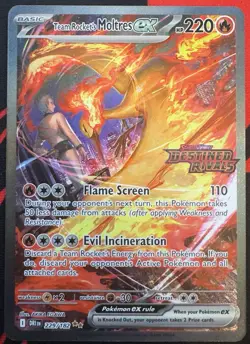 Pokemon TCG Team Rockets Moltres EX Destined Rivals SIR Stamped Promo 229/182 - Image 4