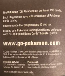 Pokemon TCG Platinum Shayzin Booster Pack Factory Sealed 2009 - Image 3