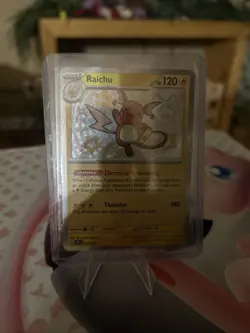 Pokemon TCG Raichu Scarlet & Violet Paldean Fates Holo Shiny Rare Card 132/091 - Image 1
