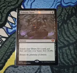 MTG Demonic Tutor Commander Masters 0150 Regular Mythic - Image 1