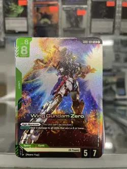 Wing Gundam Zero GD01-024 Newtype Rising Gundam Card Game TCG - NM LR Foil - Image 1