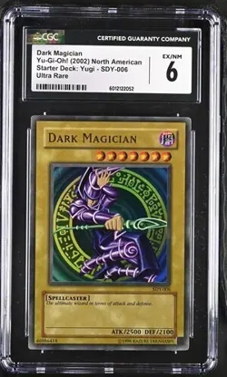 Dark Magician Yu-Gi-Oh! (2002) Starter Deck Yugi #SDY-006 Ultra Rare CGC 6 EX/NM - Image 1