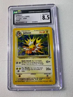 CGC 8.5 Jolteon 1999 Jungle 4/64 Holo Pokemon Card - Image 1