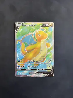 Pokemon TCG Dragonite V (Full Art) Pokemon Go 076/078 Holo Ultra Rare - Image 1