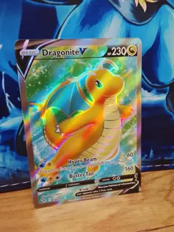 NEAR MINT! Dragonite V (076/078) Pokemon Go Ultra Rare Full Art Holo Card! - Image 1