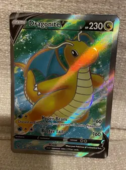 Dragonite V 076/078 Pokemon Go Ultra Rare NEAR MINT Full Art Holo Card - Image 1