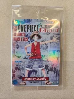 One Piece Monkey D. Luffy US Voyage College Basketball Card (Sealed) - Image 1