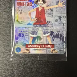 One Piece Monkey D Luffy US Voyage Card, College Basketball Gonzaga SEALED - Image 3