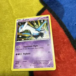 Pokemon XY Black Star Promo Cosmo Holo Latios XY65 P/LP - Image 1